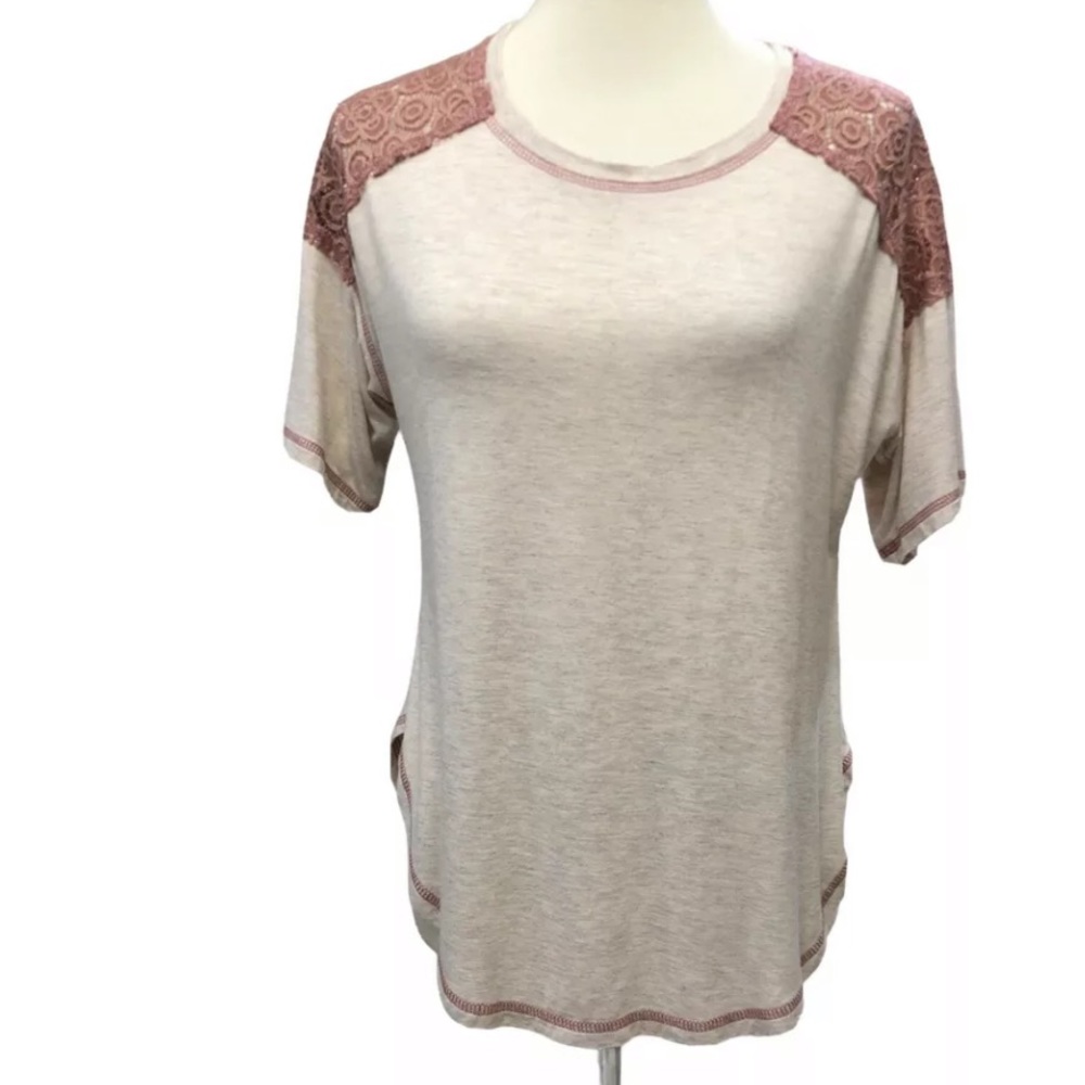 Boho Jane Women’s Knit Lace Top Size M